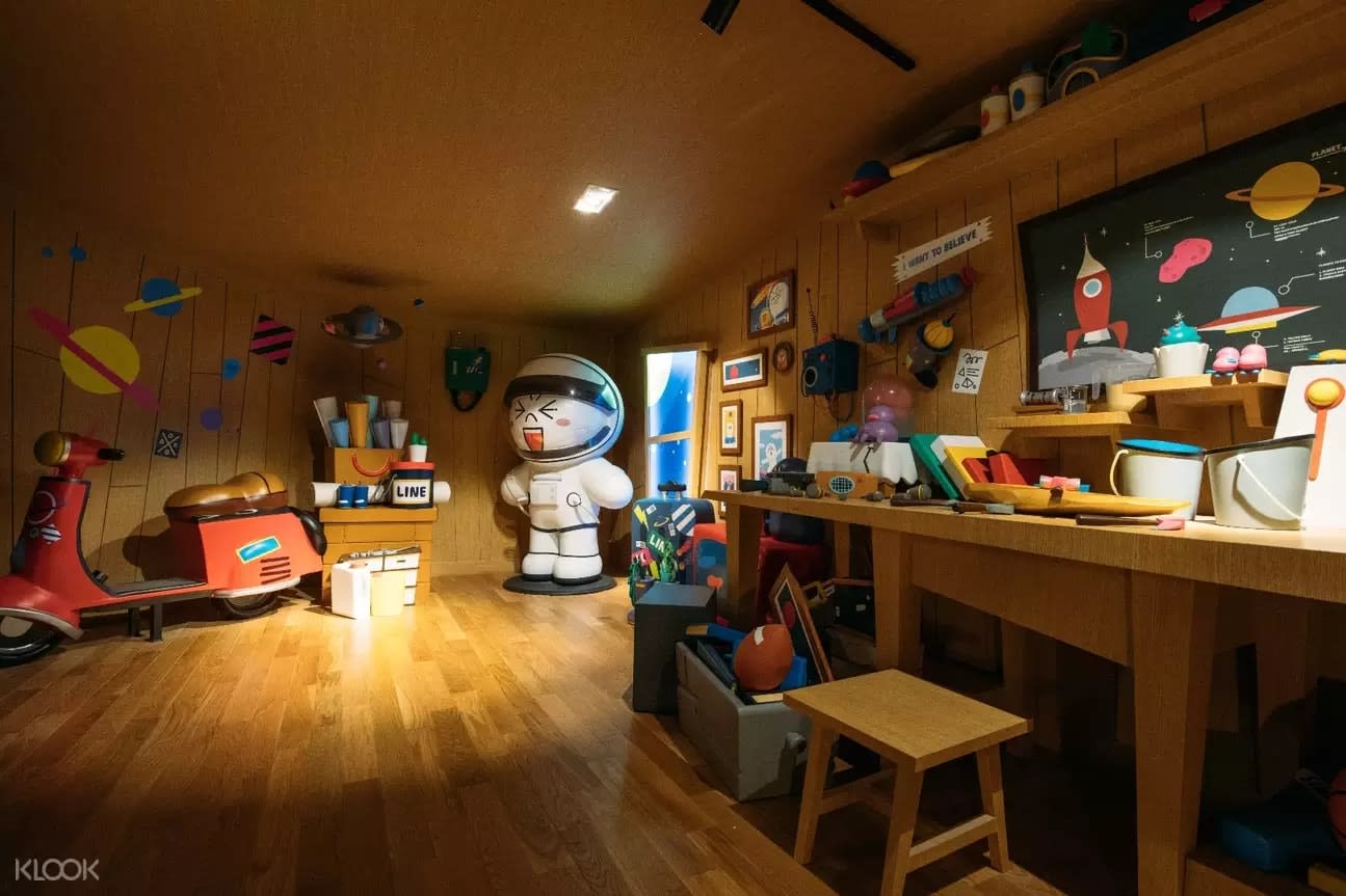 Moon's space themed roof top at LINE Village Bangkok