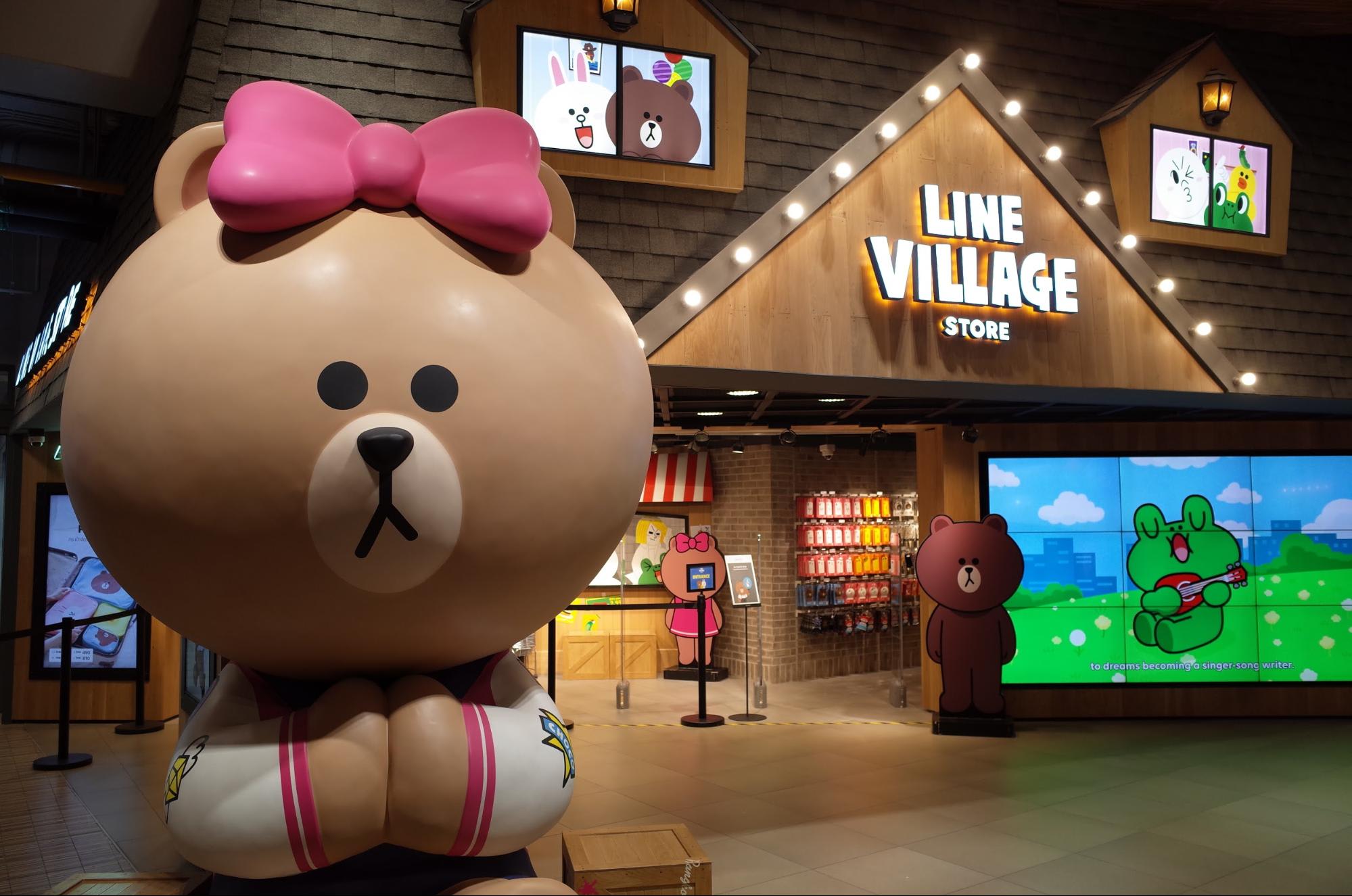 Storefront of the LINE Village Store in Bangkok