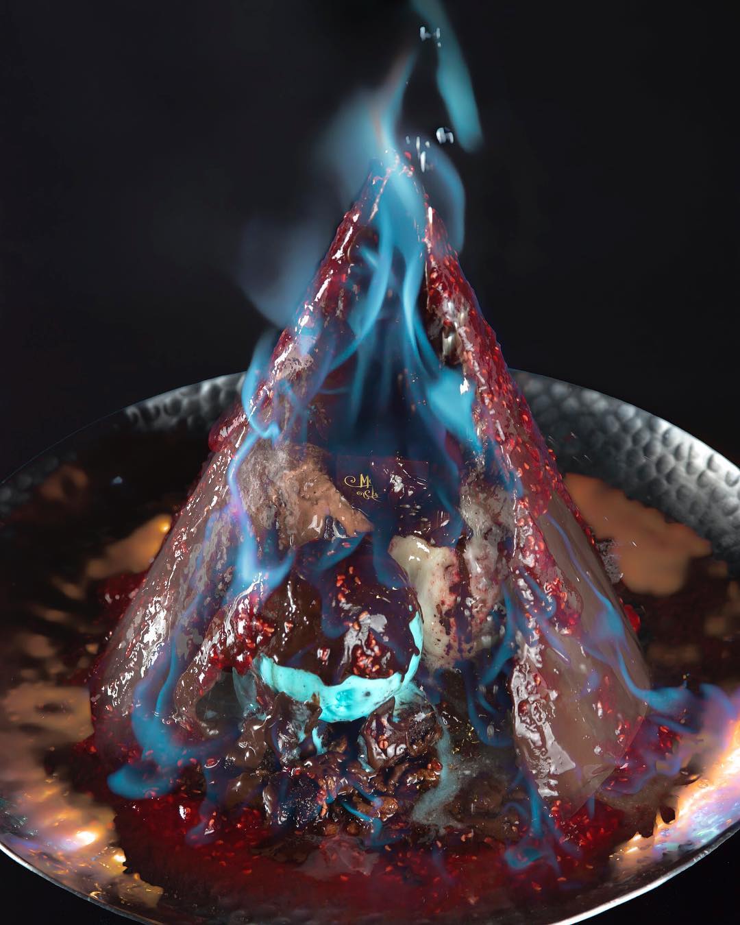 Mocking Tales Cafe Flaming dessert