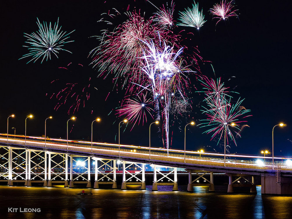Macau Macau Bridge Fireworks