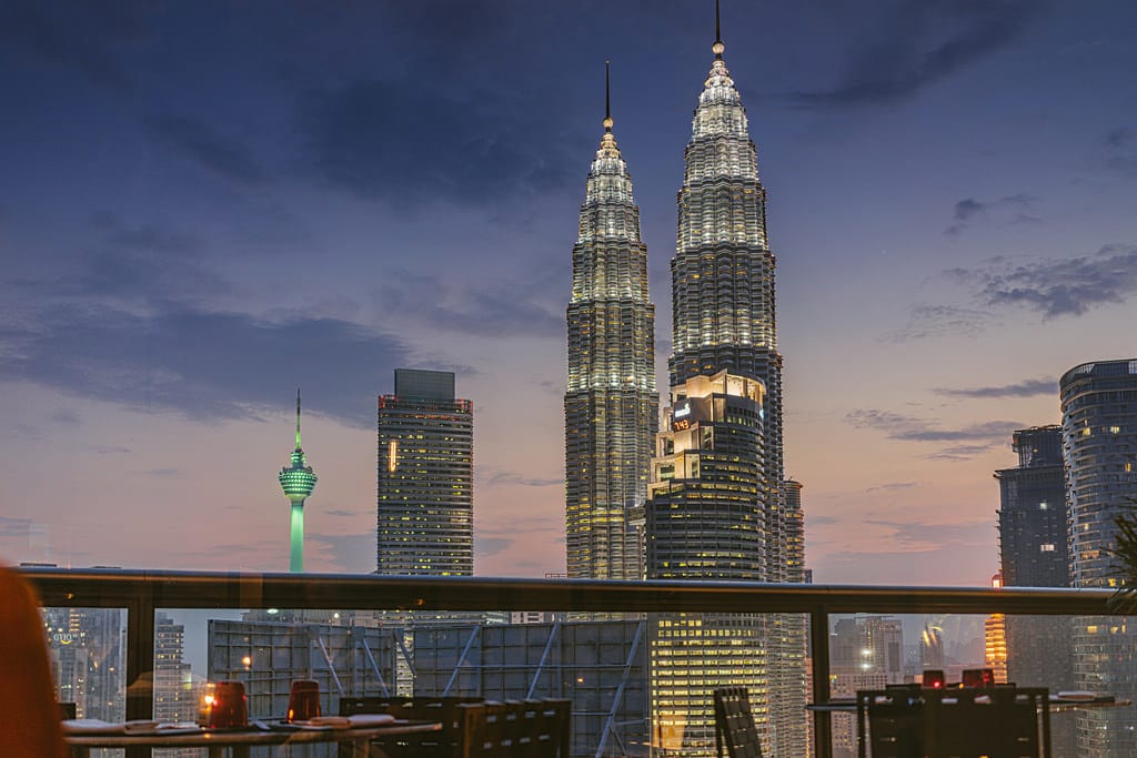 KL Restaurant with a View View of KL from Troika