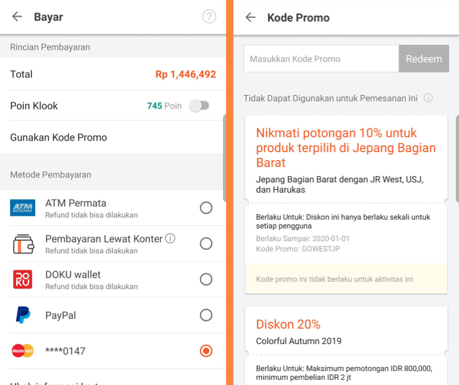 Promo Klook App