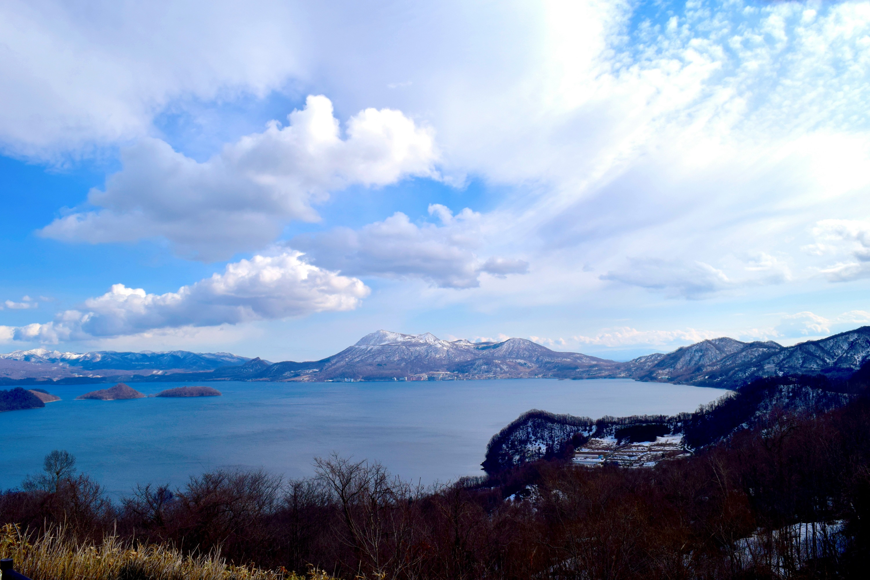 Toya Lake in winter, Hokkaido, Japan