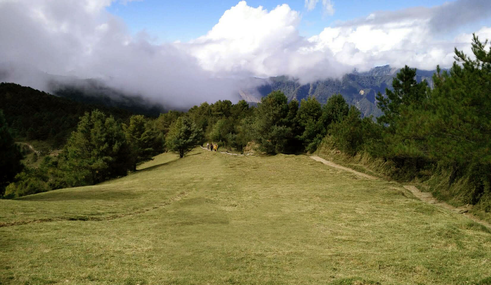 步道經過的大片草皮 可賞雲海變換 (Photo / Ran)