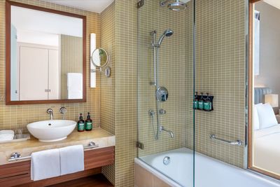 Deluxe Plaza View hotel room at Yas Plaza Marina (Maximum occupancy: 2 adults and 2 children or 3 adults)