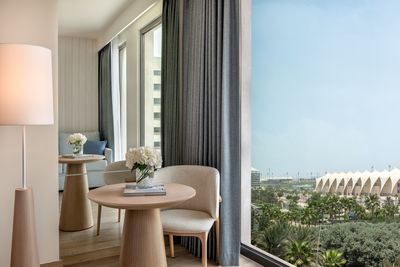 1 Deluxe Plaza View hotel room at Crowne Plaza Abu Dhabi Yas Island