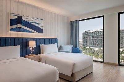 1 Deluxe Plaza View hotel room at Crowne Plaza Abu Dhabi Yas Island