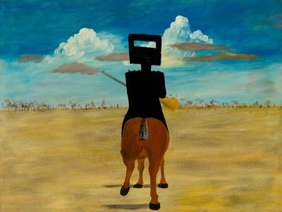 Sidney Nolan Ned Kelly 1946, National Gallery of Australia © The Trustees of the Sidney Nolan Trust/DACS/Copyright Agency