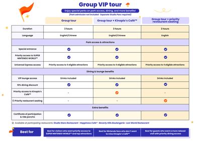 group vip tour