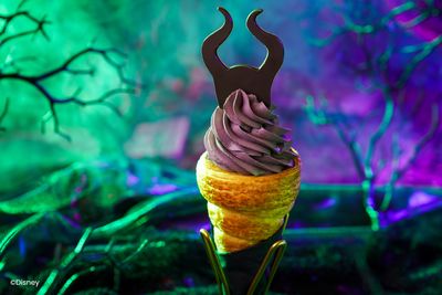 Kyoho Grape Flavored Soft Serve with Puff Pastry Cone