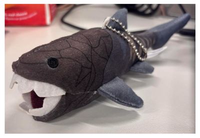 Dunkleosteus plush keychain