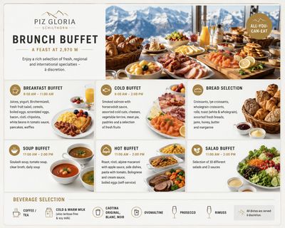 Brunch buffet at Piz Gloria Schilthorn