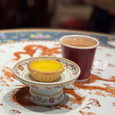 Tai Cheong Cookie Egg Tart and Chung’s Tea House Milk Tea