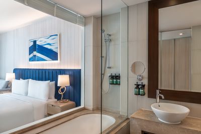 1 Deluxe Plaza View hotel room at Crowne Plaza Abu Dhabi Yas Island