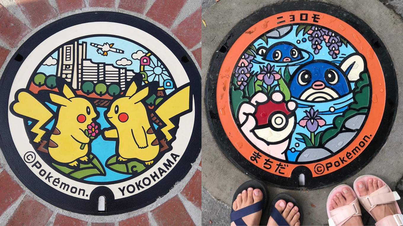 pokemon manhole covers