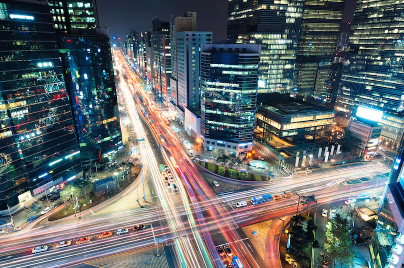 Seoul city at night