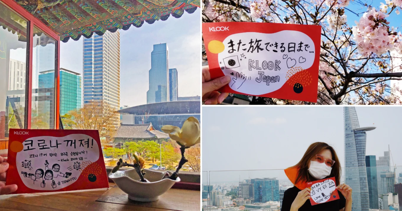 Collage of messages from around the world