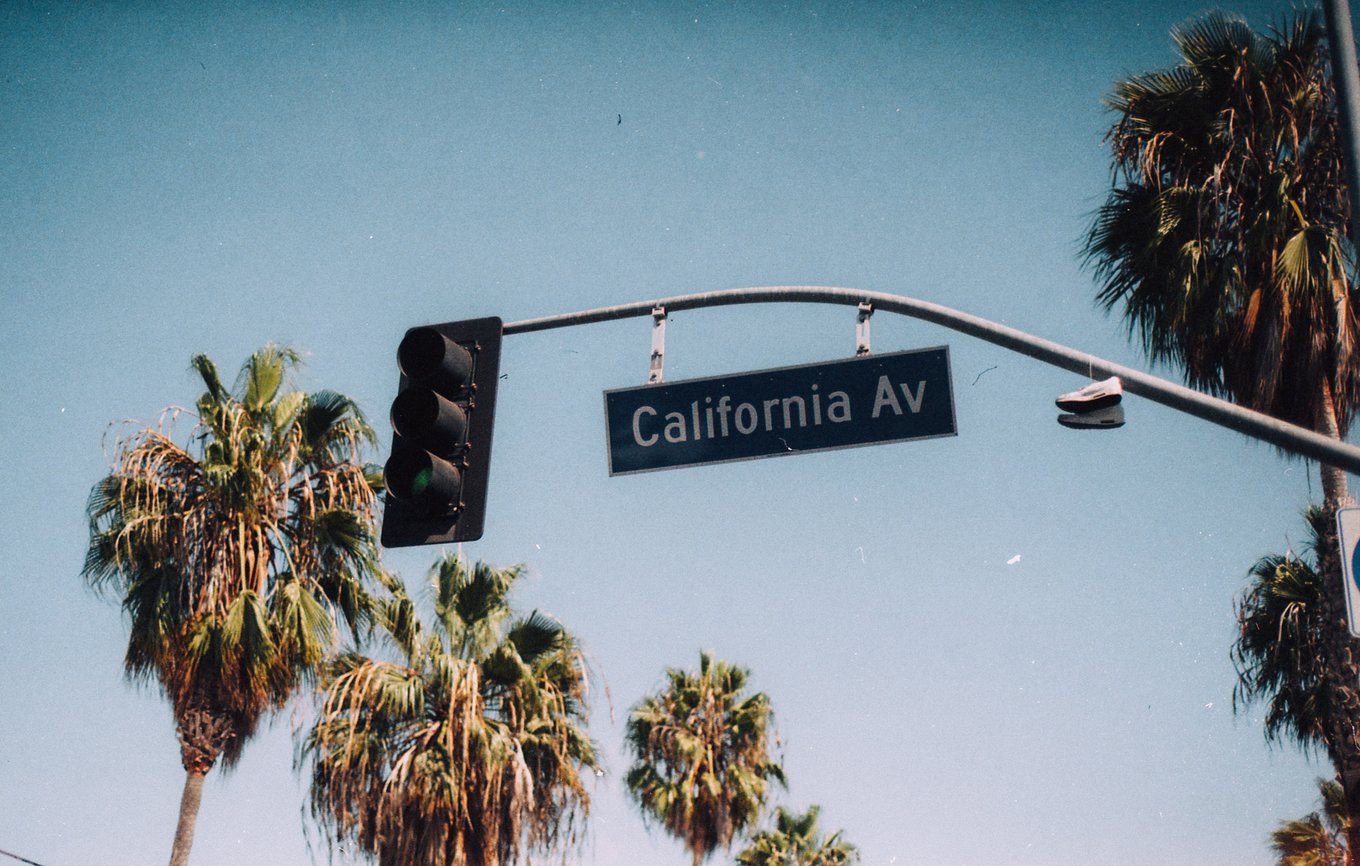 California avenue photo, welcome sign, Klook, California, Palm Trees