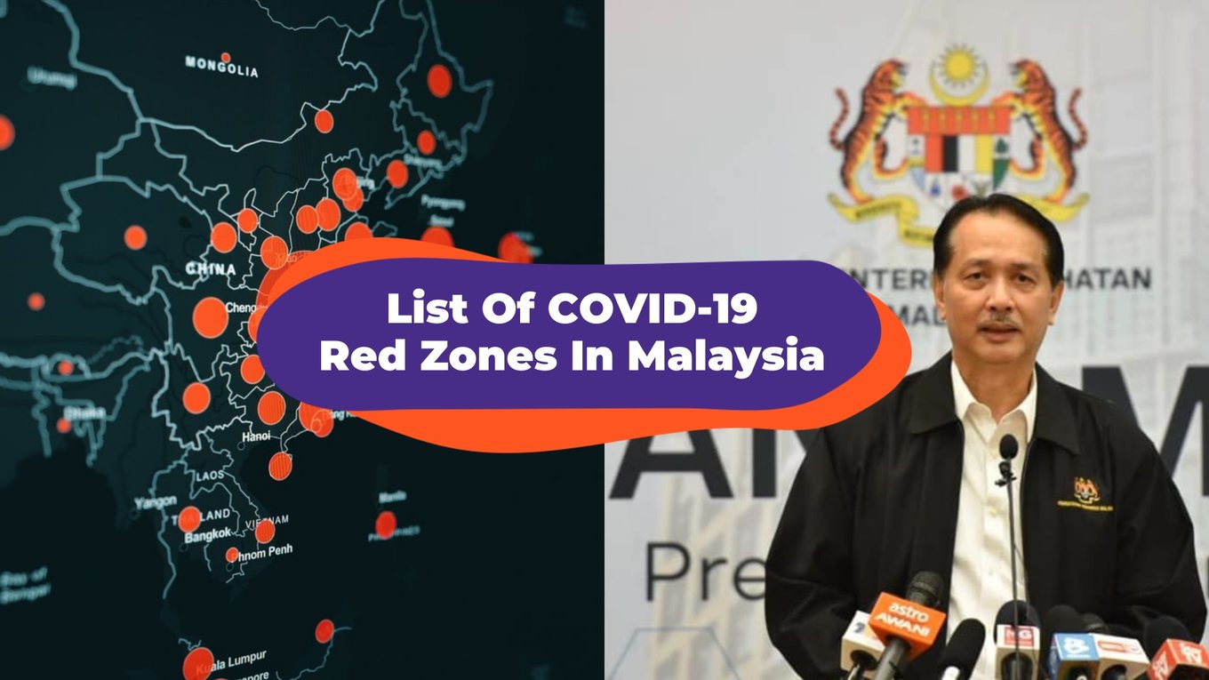list of covid red zones malaysia zon merah updates news