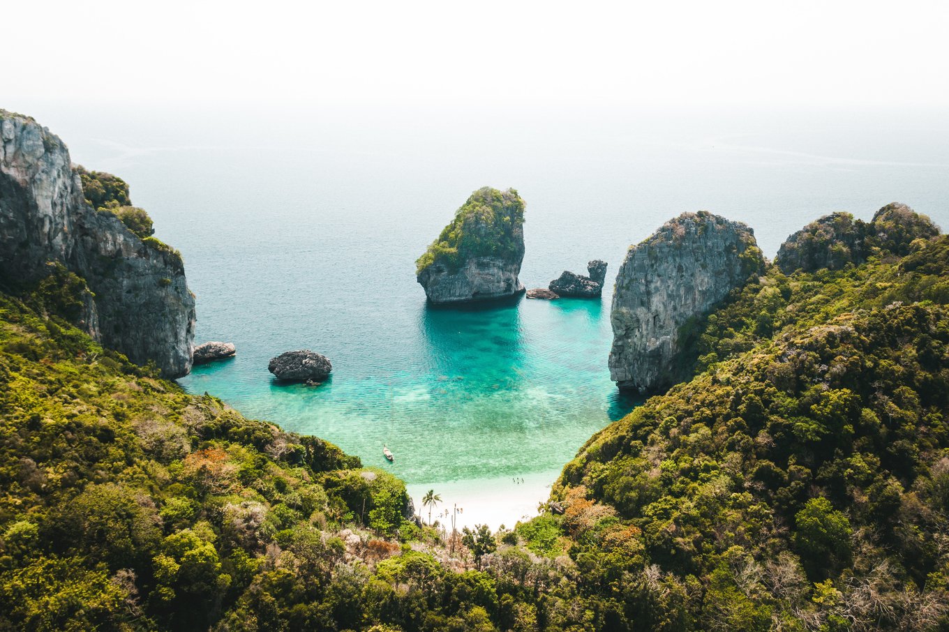 island and rock formations in thailand