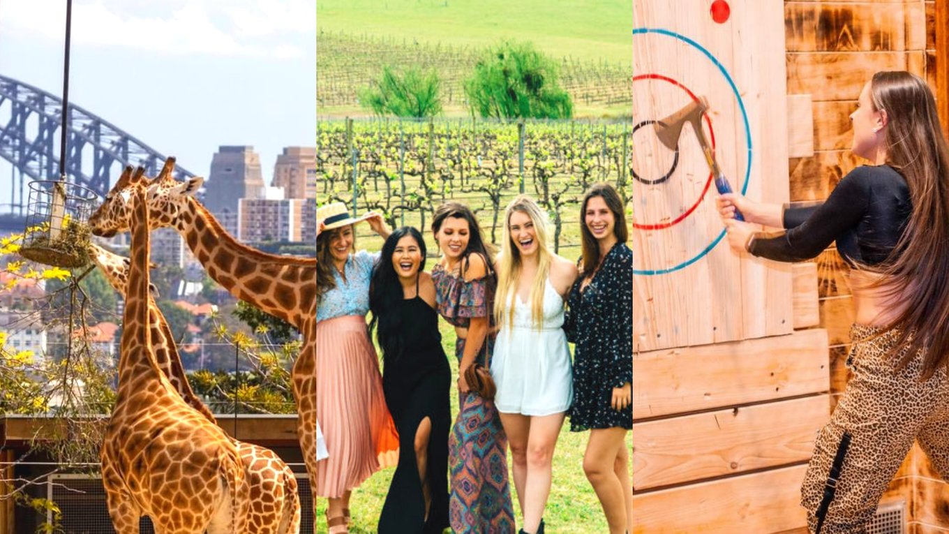 taronga zoo, hunter valley, axe throwing, klook, dine and discover 