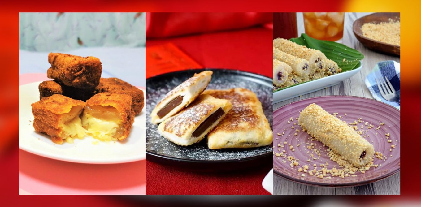 collage of tikoy desserts