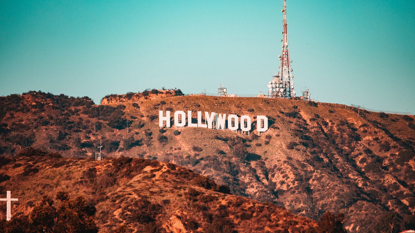 Hollywood sign in the US