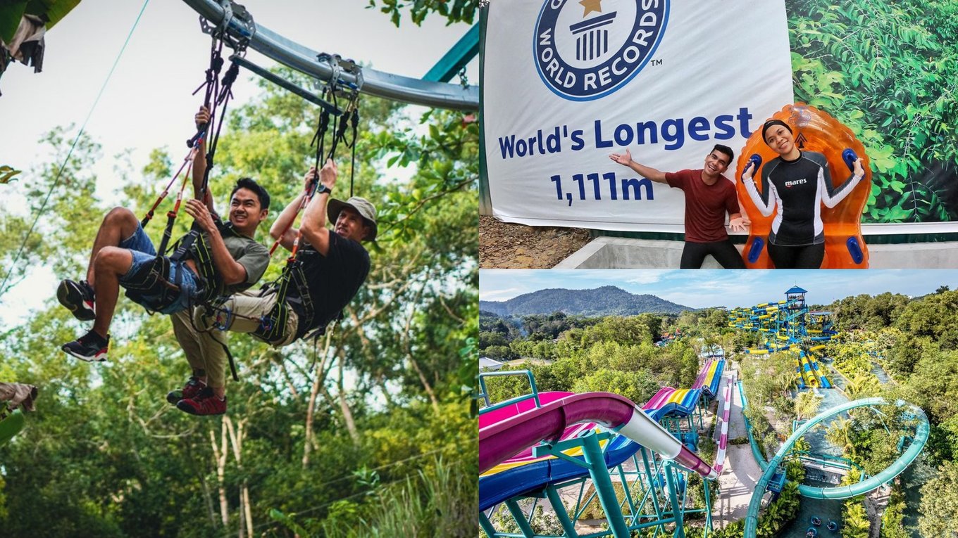 escape theme park penang longest zip coaster in the world