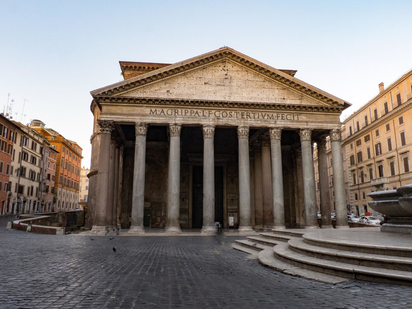 a view of the Pantheon in Rome