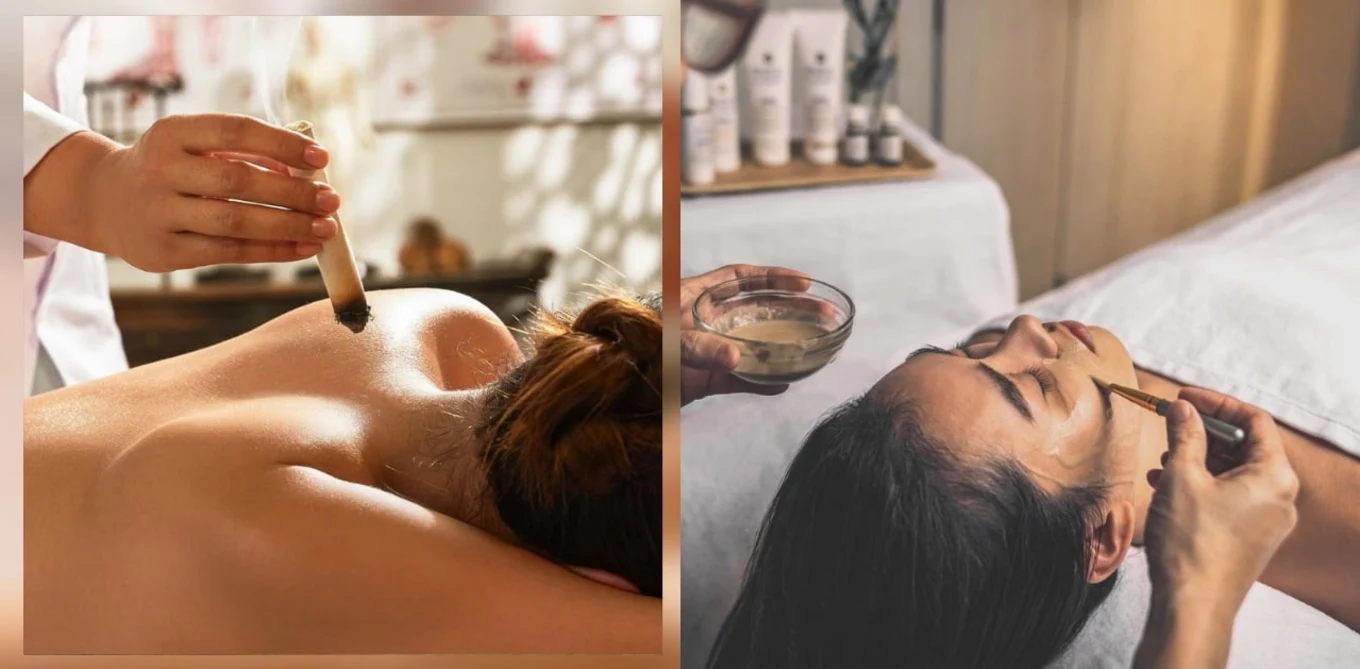Two women having a massage in a spa