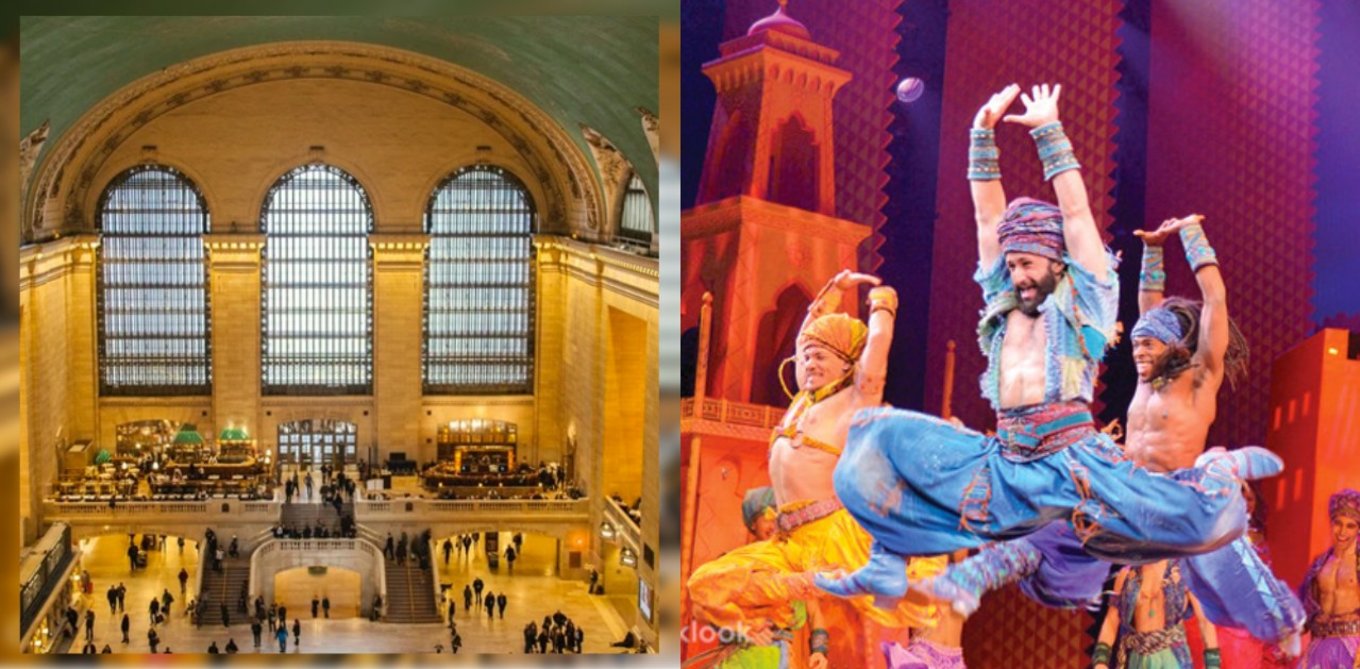 Aladdin broadway musical and Grand Central Station