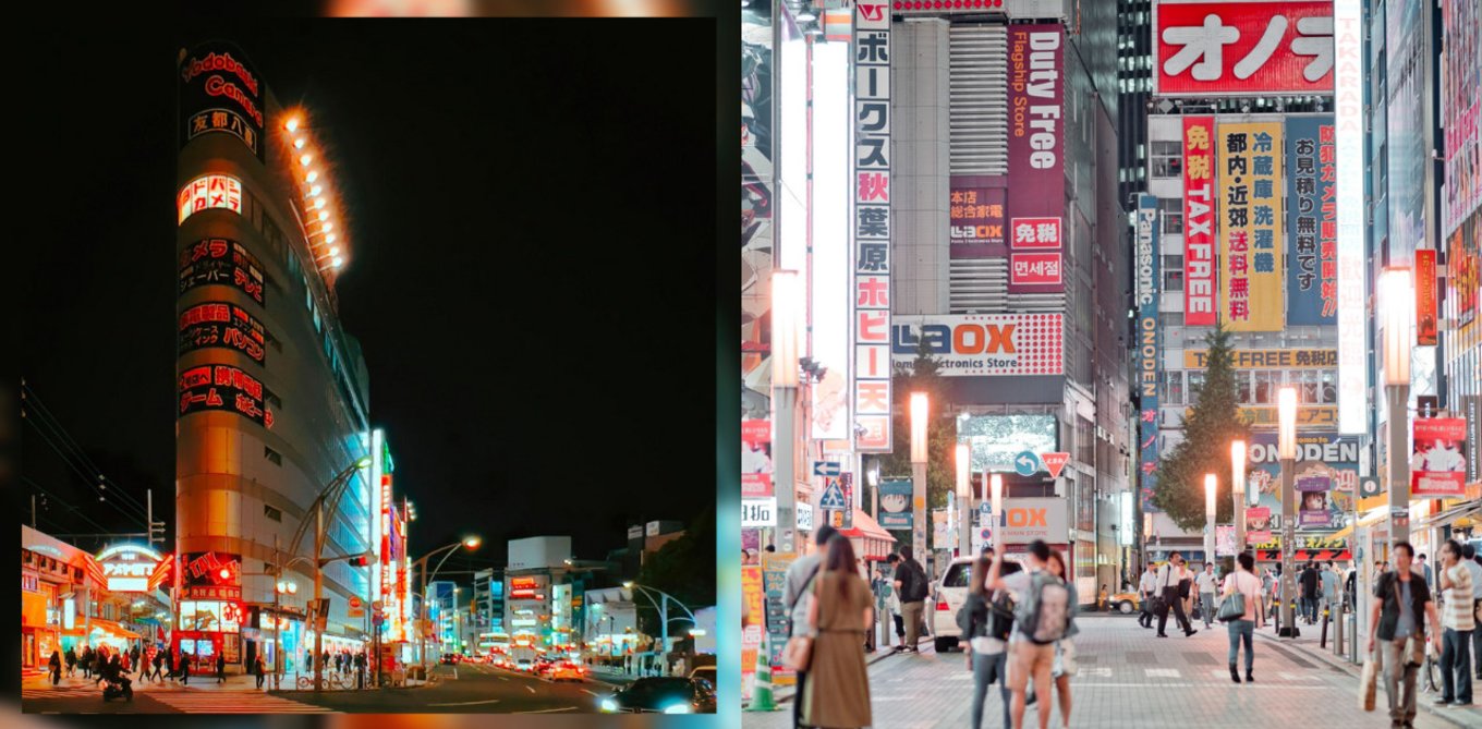 Yodobashi Akiba building and Akihabara Street