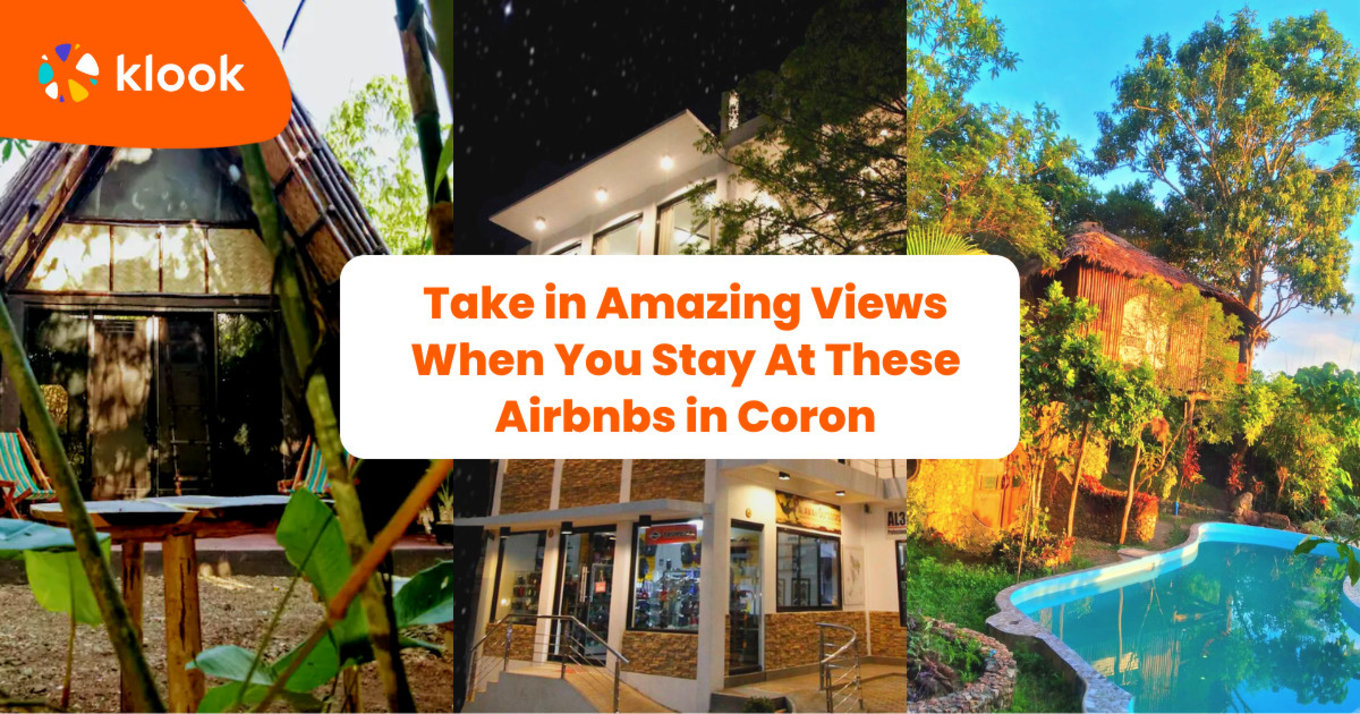 Facade of different Airbnb in Coron