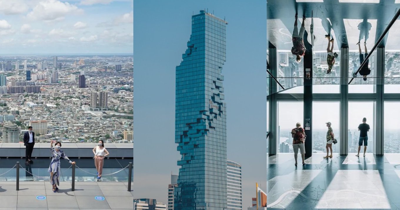 Mahanakhon building thailand collage