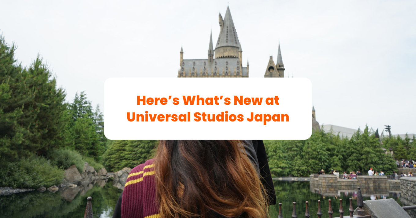 lady wearing a harry potter student costume pointing a wand at hogwarts attraction