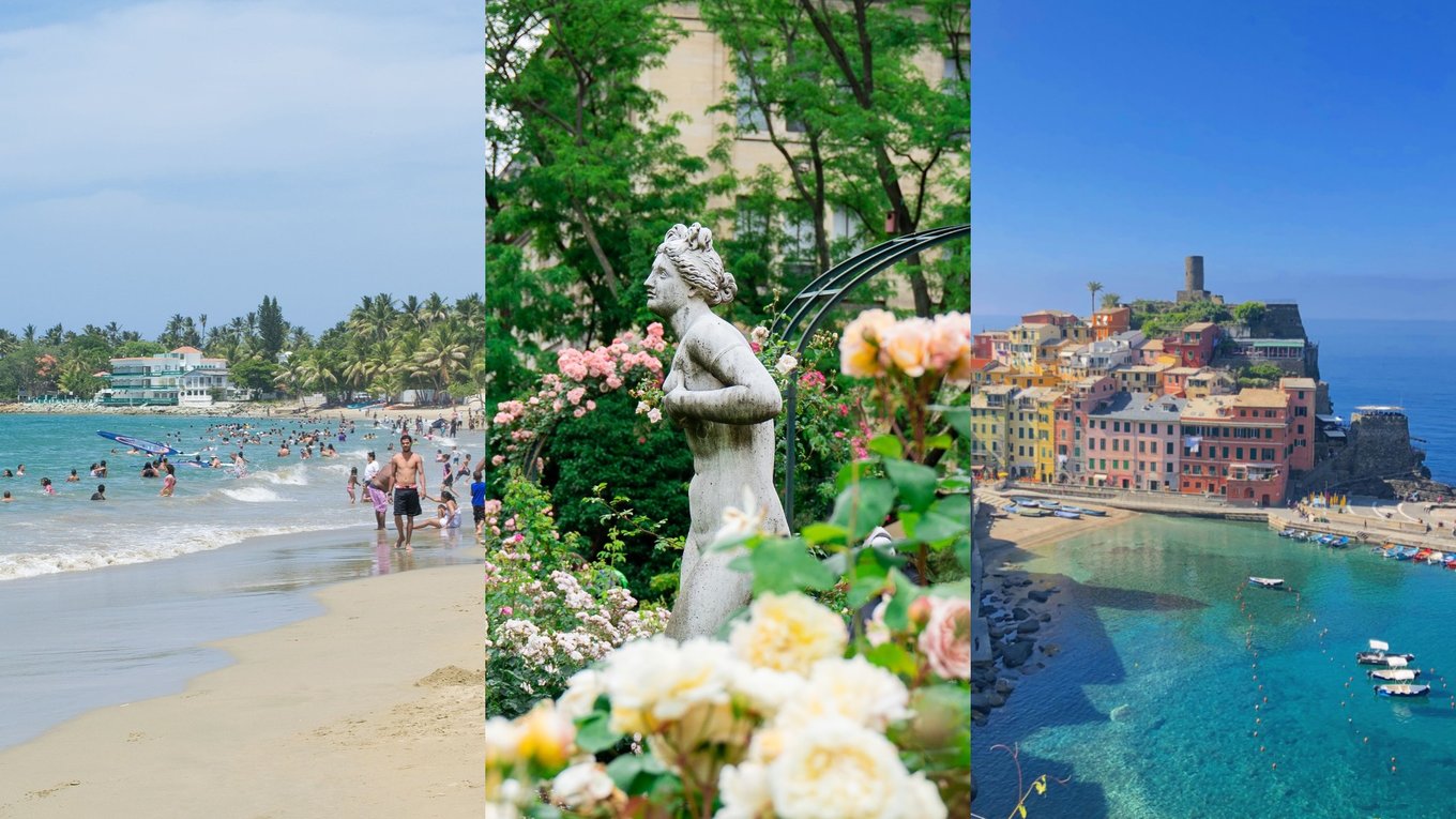 collage of best summer destinations europe