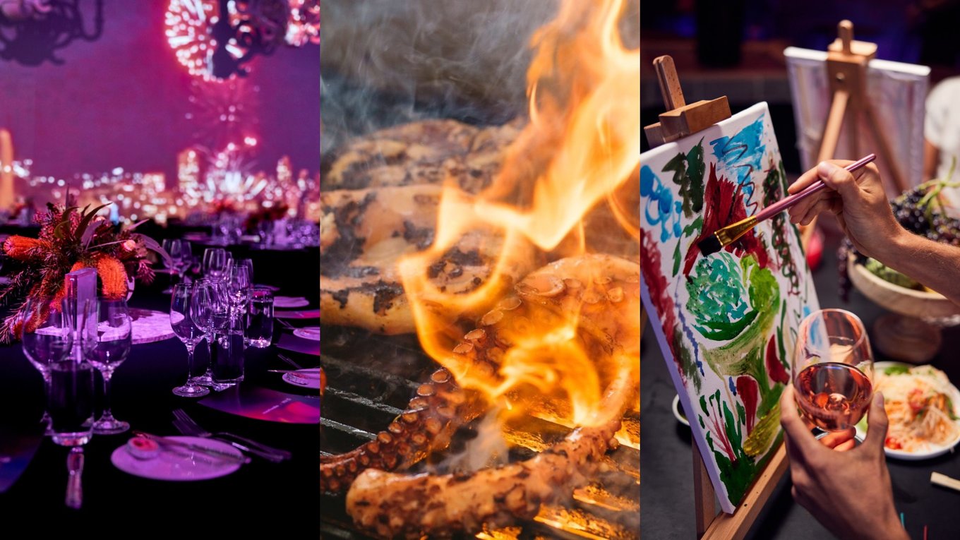 Image Credit: Vivid Sydney Dinner, Vivid Fire Kitchen, Chin Chin Sydney by Destination NSW, Vivid Sydney 2023