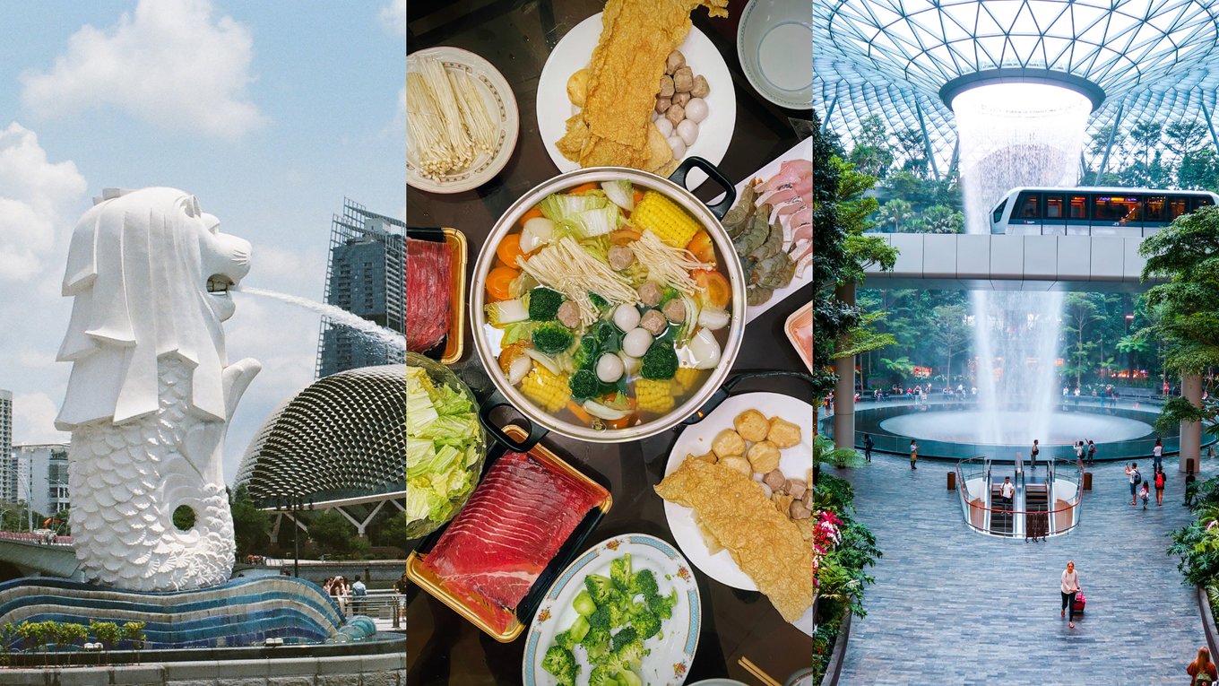 collage of itinerary guide singapore