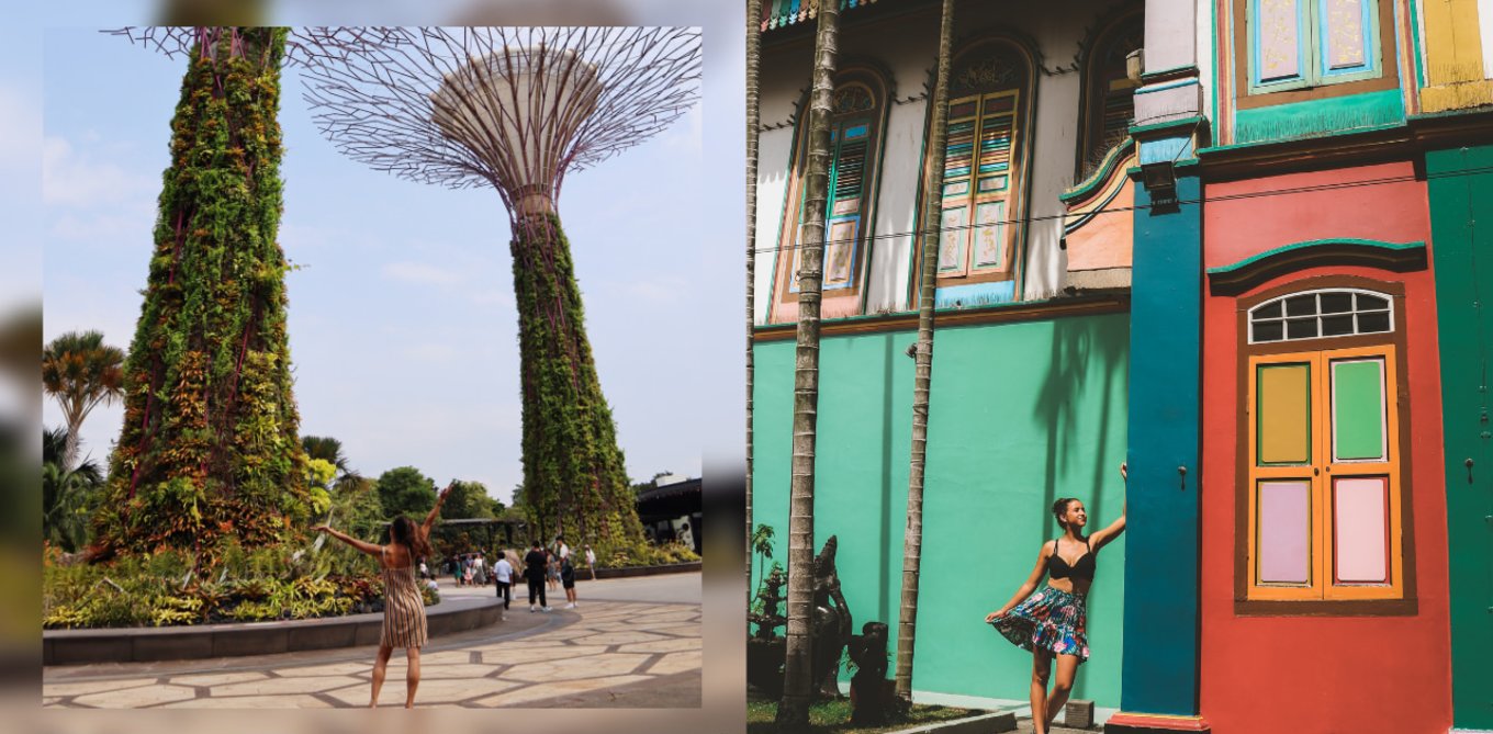 women in hardens by the bay and haji lane