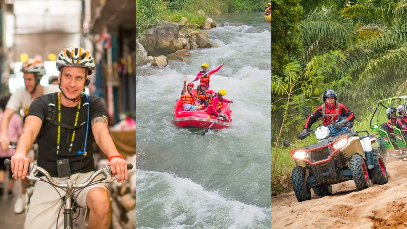 collage of outdoor activities thailand