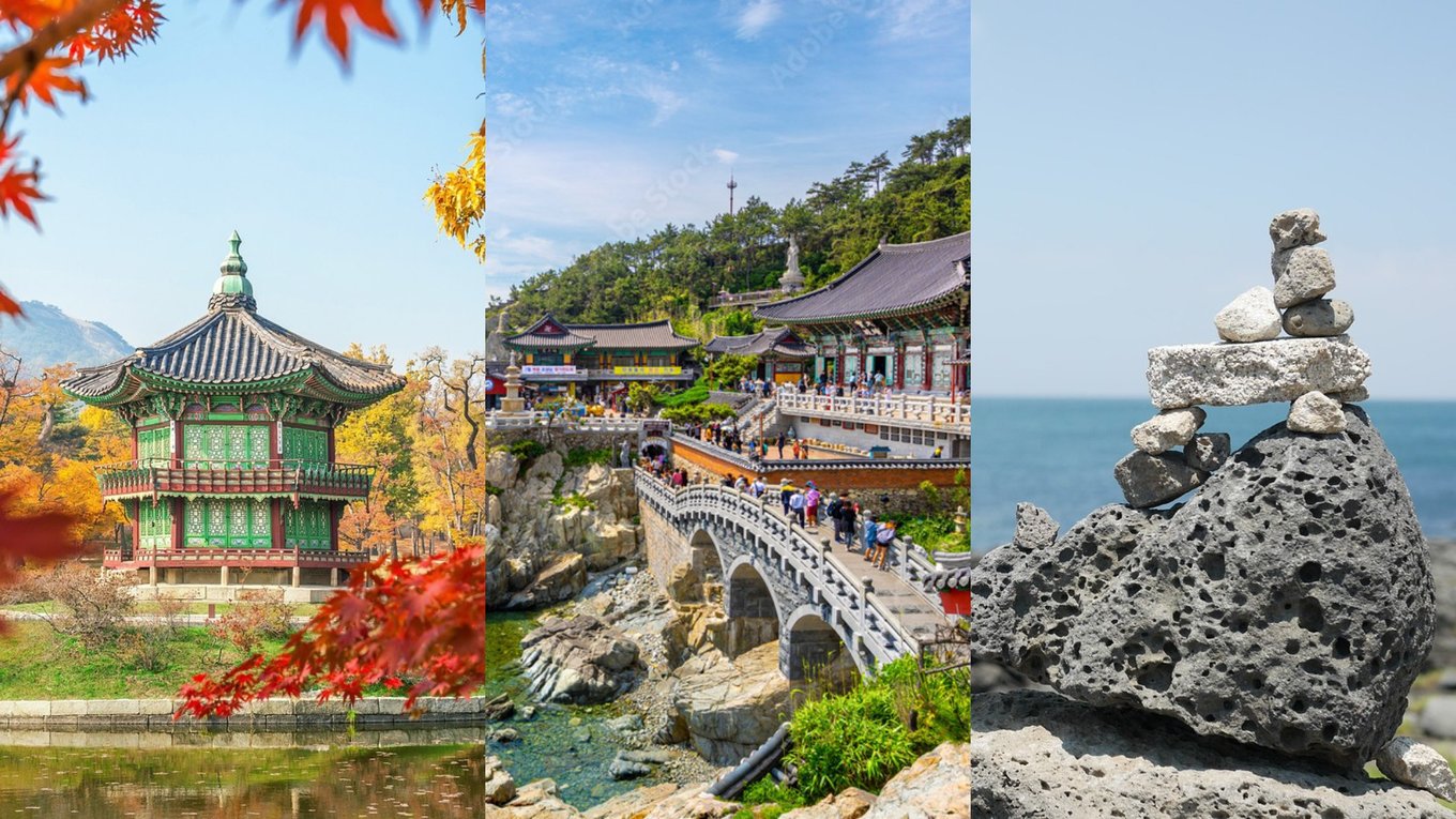 collage of seoul busan jeju itinerary