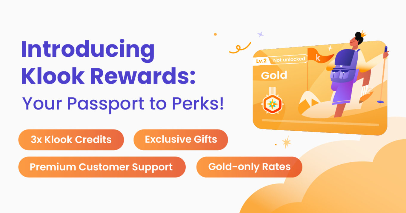an illustration showing the perks of klook rewards