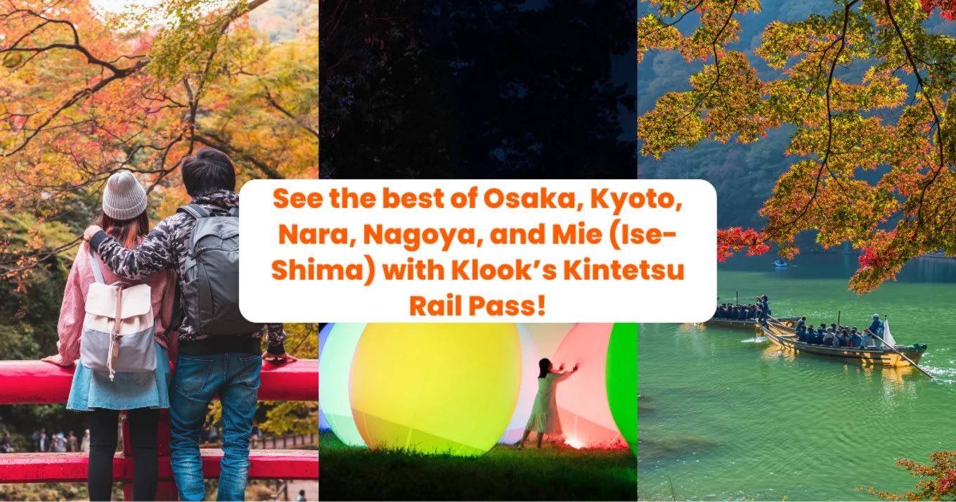 See the best of Osaka, Kyoto, Nara, Nagoya, and Mie (Ise-Shima) with Klook’s Kintetsu Rail Pass!