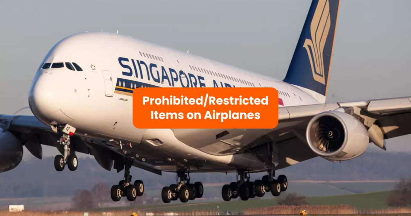 prohibited items airplane