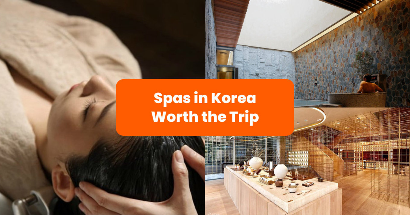 collage of relaxing Spas in Korea