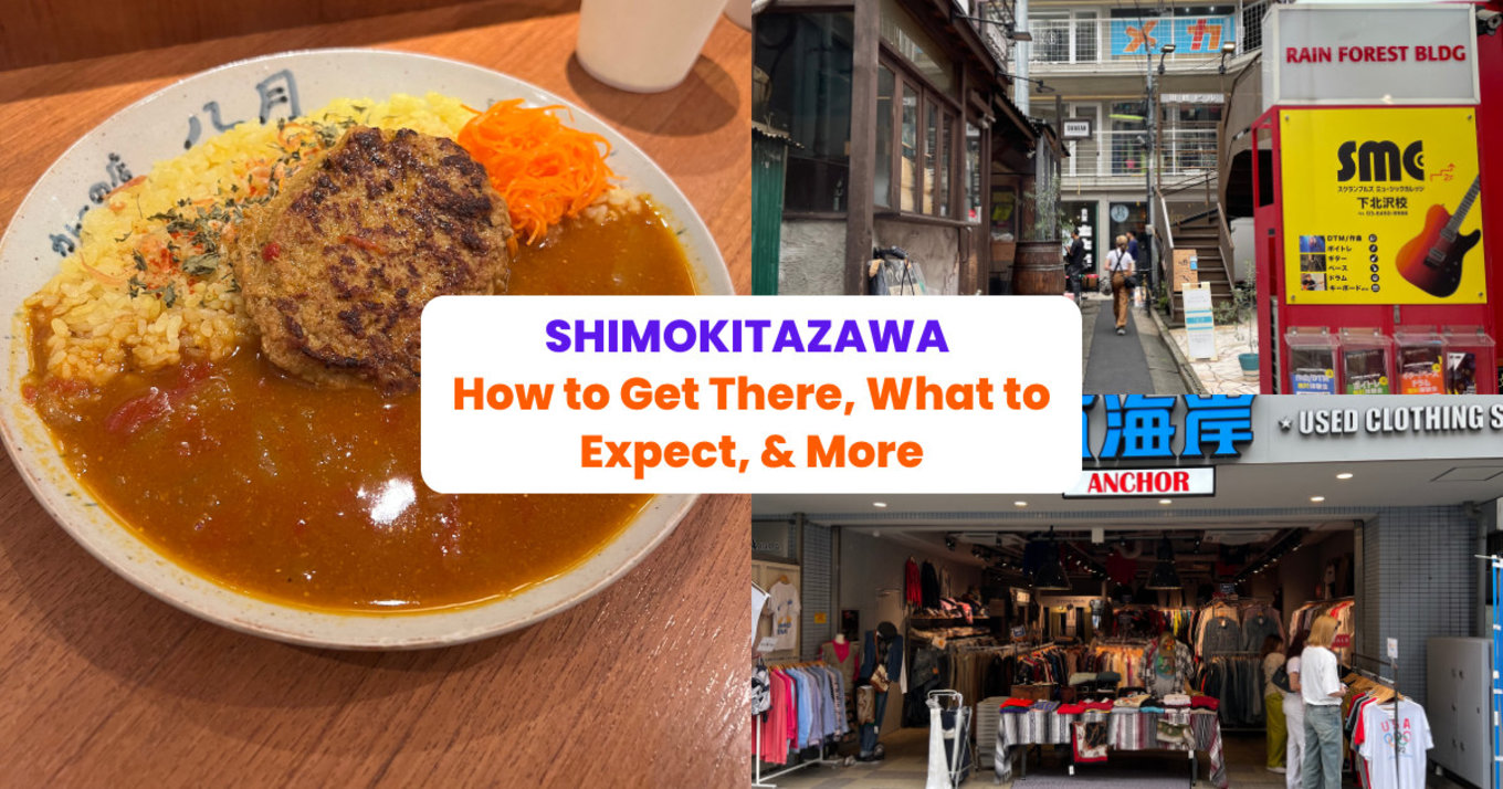 collage of three photos showing what to expect in shimokitazawa