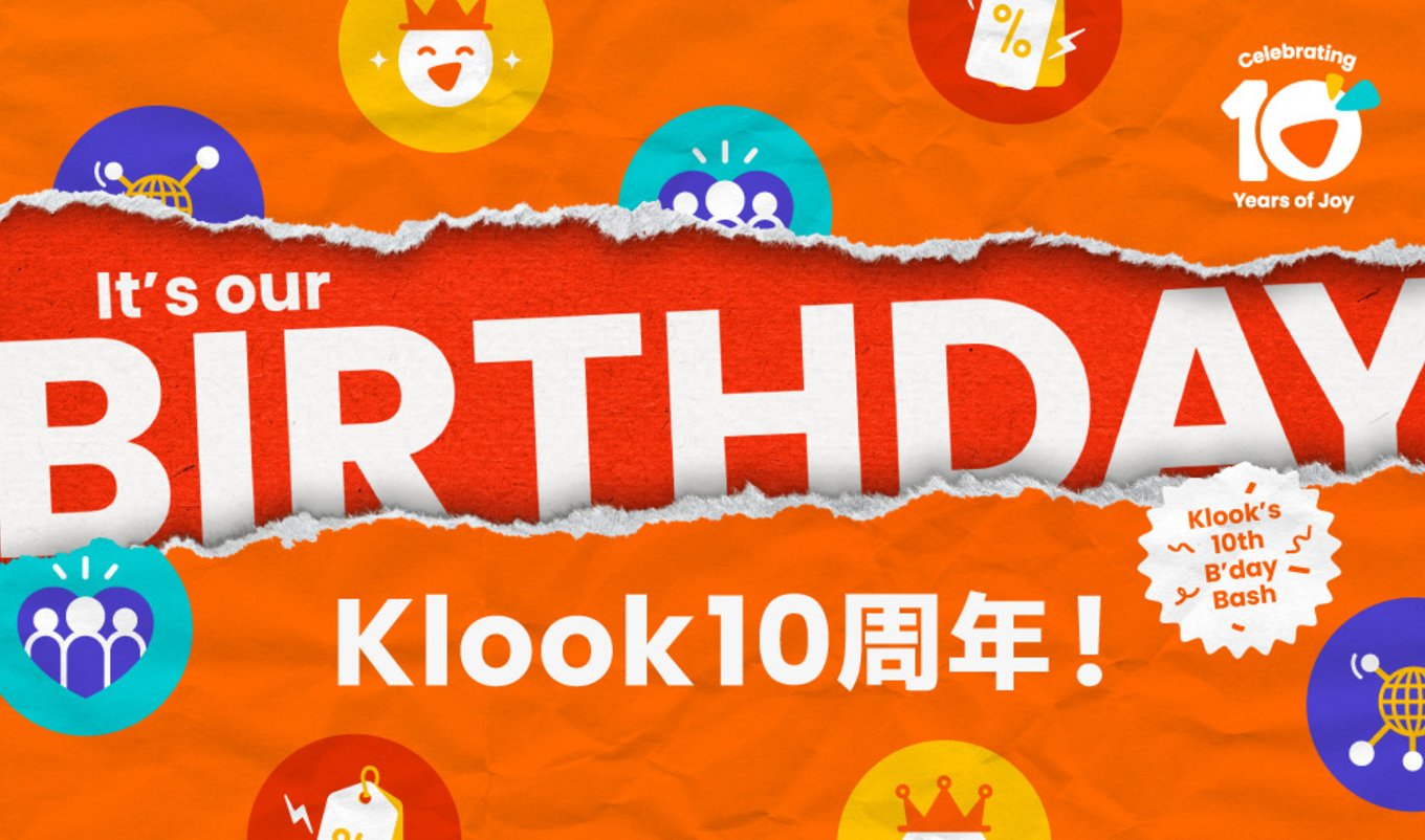 Klook 10周年 メインバナー