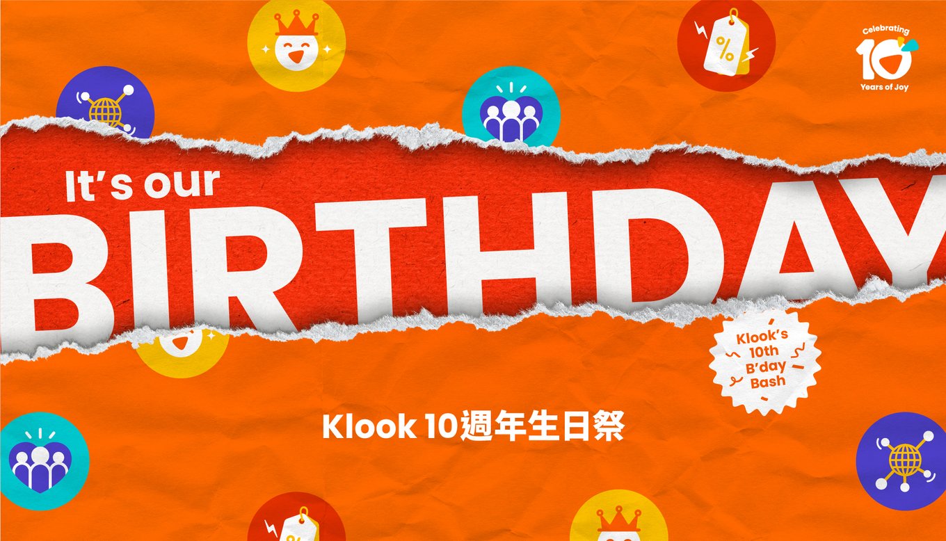 Klook 10th Birthday, klook 十周年