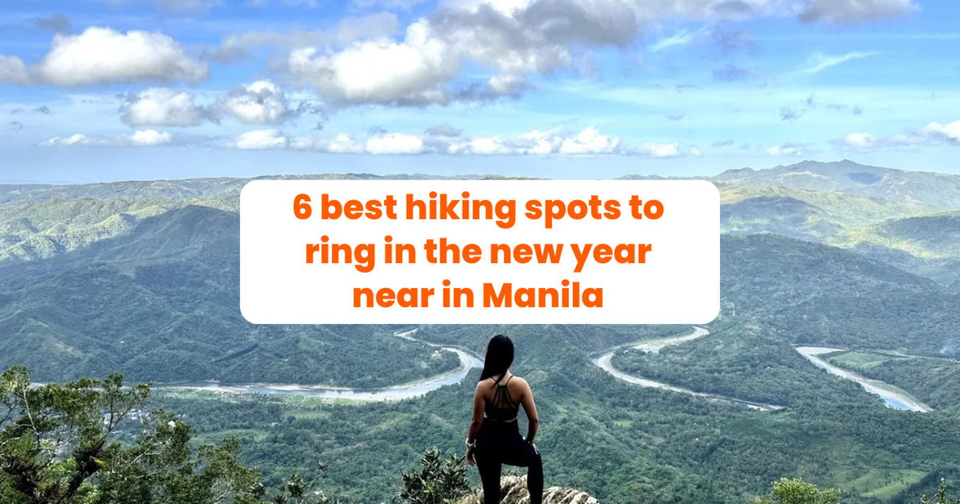 A hiker looking down at the view