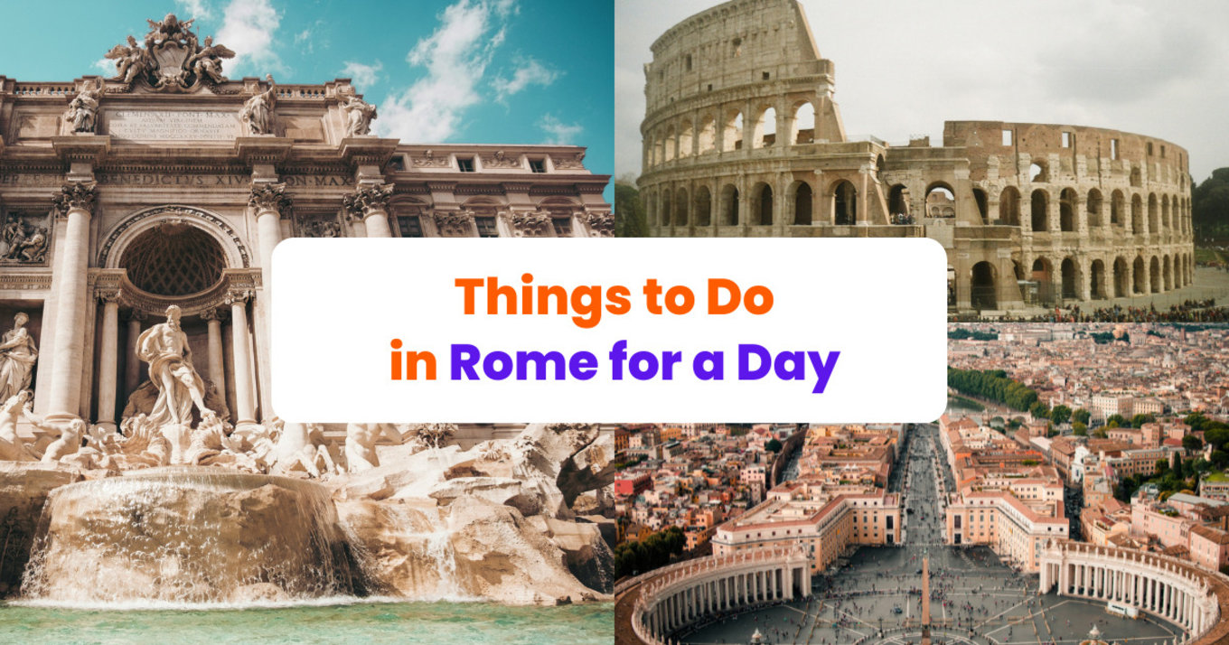[US] rome-in-a-day - Collage of Rome landmarks for 9 best things to do in Rome in a day blog